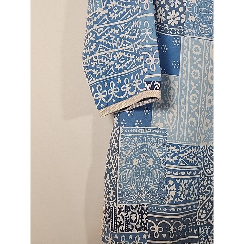 J McLaughlin Paisley Patchwork Tunic Top Pullover Casual Longline Women Size S - Picture 5 of 13